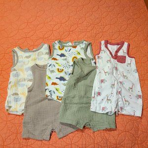 BOYS SUMMER ROMPER BUNDLE 3-6 MONTH